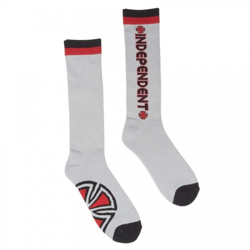 Independent Bar Cross Tall Crew Socks Heather Grey 9-11 2 Pairs