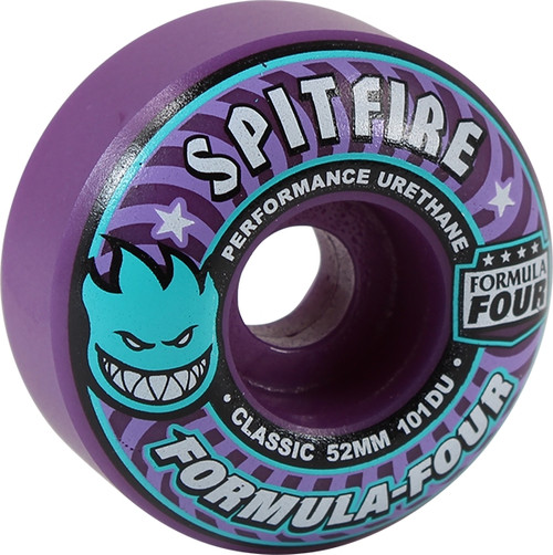 SPITFIRE F4 101a CLASSIC 52mm PURPLE WHEELS SET