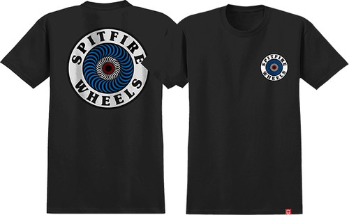 SPITFIRE OG CIRCLE SS TSHIRT LARGE  BLK/WHT