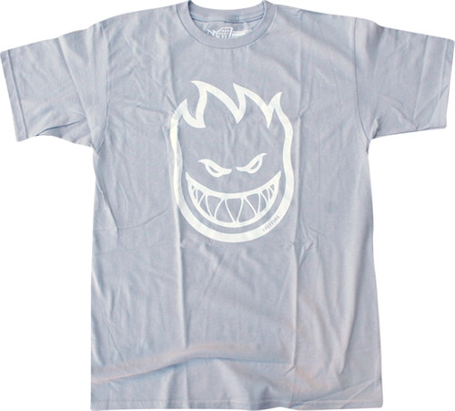 SPITFIRE BIGHEAD SS TSHIRT SMALL SILVER/WHITE