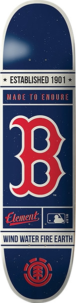 ELEMENT MLB BOSTON RED SOX ESTABLISHED SKATEBOARD DECK-8.0