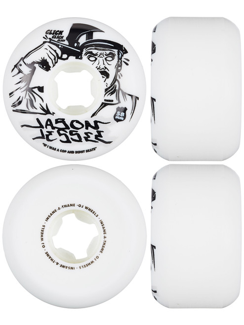 Oj Jessee Insaneathane Hardline Wheels Set White 58mm/101a