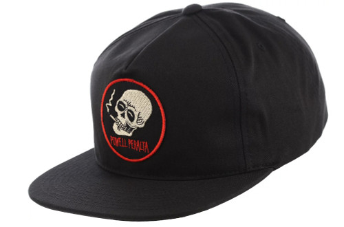 Powell Smoking Skull Hat Black Snapback