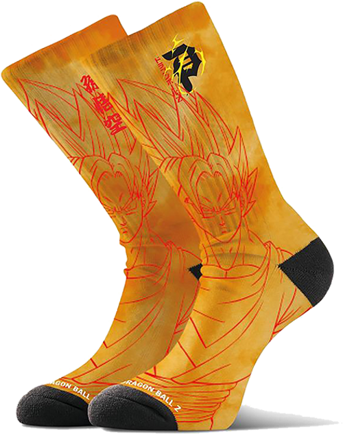 PRIMITIVE DBZ SAIYAN GOKU CREW SOCKS ORANGE