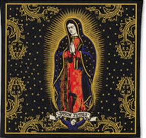SANTA CRUZ GUADALUPE BANDANA BLACK