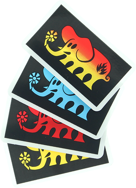 BLACK LABEL ELEPHANT BLOCK DECAL STICKER  (2 pack)