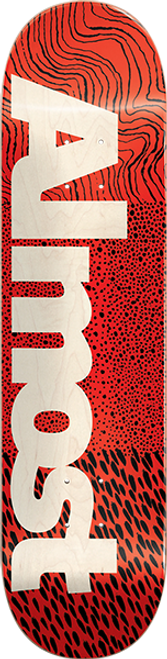 ALMOST CT LOGO SKATE DECK-8.0 RED