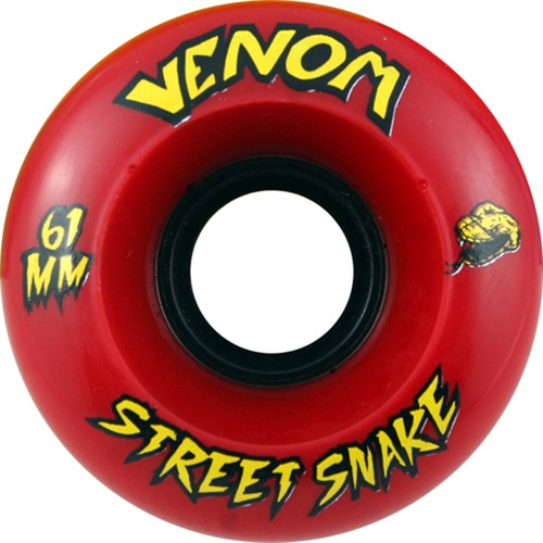 VENOM STREET SNAKES 61mm 80a RED Skateboard Wheels