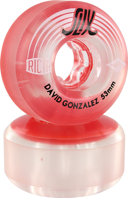 RICTA GONZALEZ CRYSTAL SLIX 53mm CLEAR RED WHEELS SET