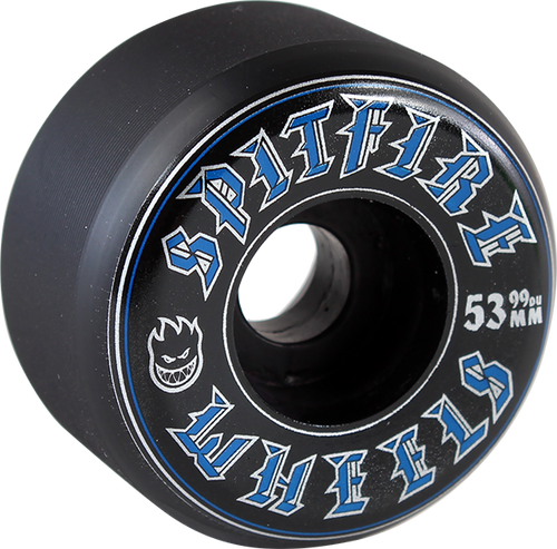 SPITFIRE OLD ENGLISH 53mm 99a BLACK WHEELS SET