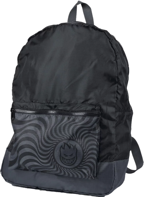 SPITFIRE BIGHEAD SWIRL NYLON PACKABLE BACKPACK BLK/GREY