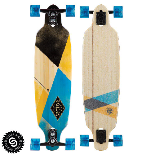 Sector 9 Bamboo Geo Shoots Complete Blue Orange Black 8.7x33.5