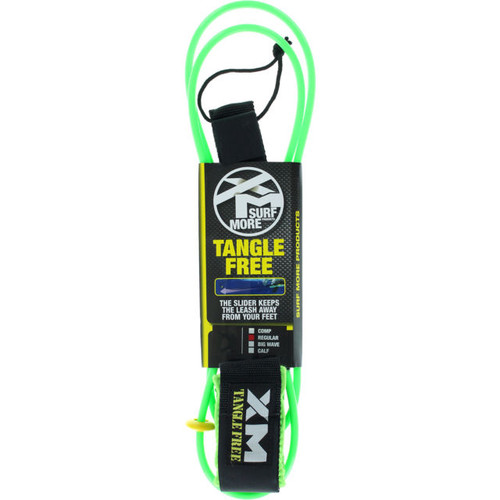 XM Tangle Free DS Comp Surf Leash Green 8'