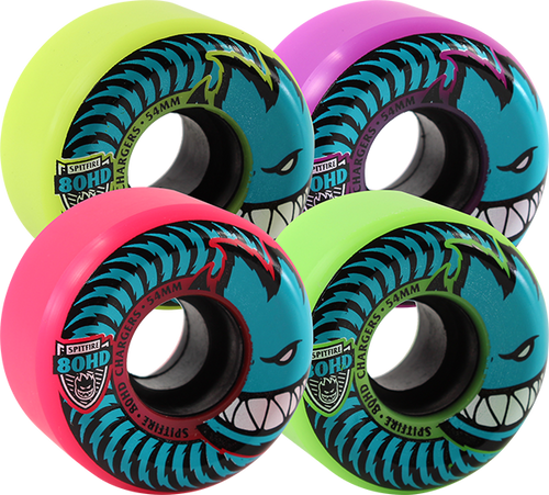 SPITFIRE 80HD CHARGER CONICAL 54mm MASH PNK/YEL/GRN/PUR WHEELS SET