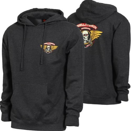 Powell Winged Ripper Hoodie Charcoal