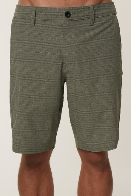 Oneill Locked Stripe Hybrid Shorts Mens Dark Khaki