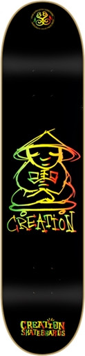 CREATION MEDISKATING MAN SKATEBOARD DECK-8.18 RASTA