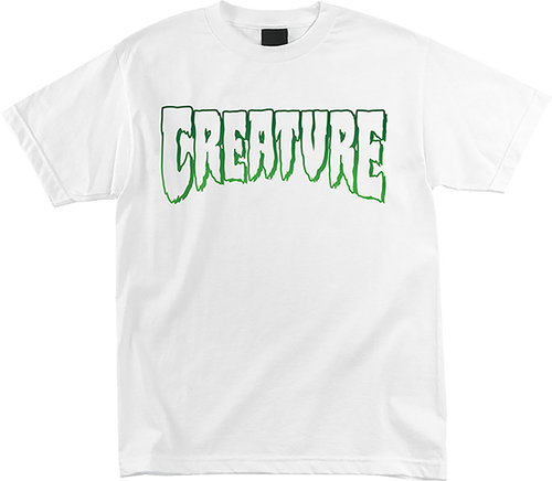 CREATURE LOGO OUTLINE SS TSHIRT SMALL WHITE