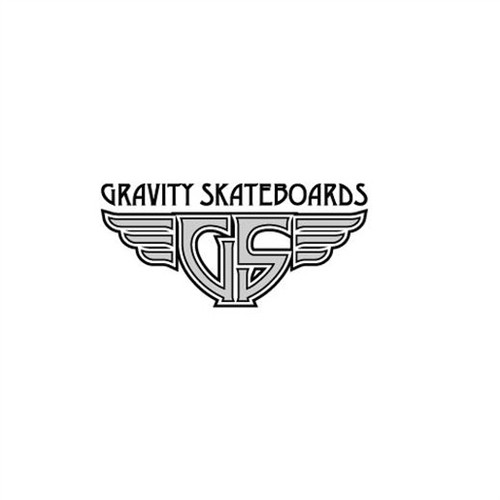 Gravity Logo Sticker Black Silver 6inch