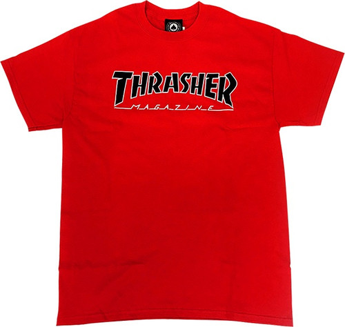 Thrasher Outlined SS Tshirt Red Black White