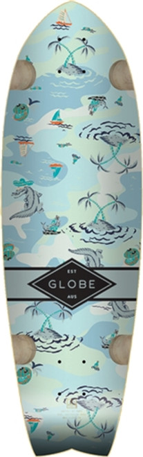 GLOBE SUN CITY Skate Cruiser Deck-9x30 BLUE PALMS tailpad