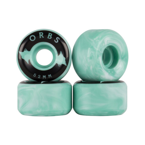 Orbs Specters Wheels Set Mint White Swirl 52mm