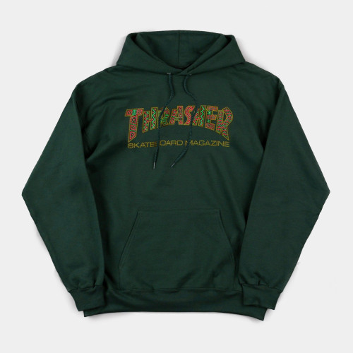 Thrasher Davis Hoodie Pullover Forrest Green