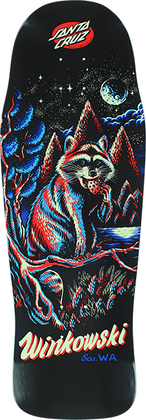 SANTA CRUZ WINKOWSKI TRASH PANDA SKATEBOARD DECK-10.34x30.54 w/MOB Grip