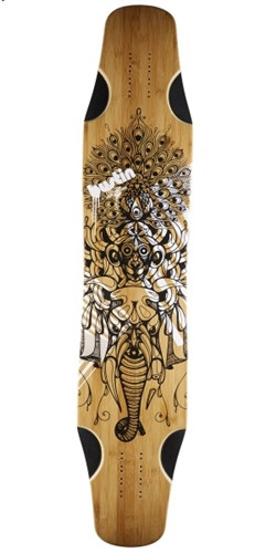 Bustin Daenseu Bamboo Skateboard Deck Black White  46"