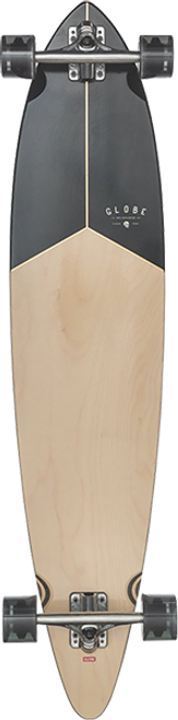 GLOBE PINTAIL 44 SKATEBOARD COMPLETE-9.75x44 ROSEWOOD/BLACK