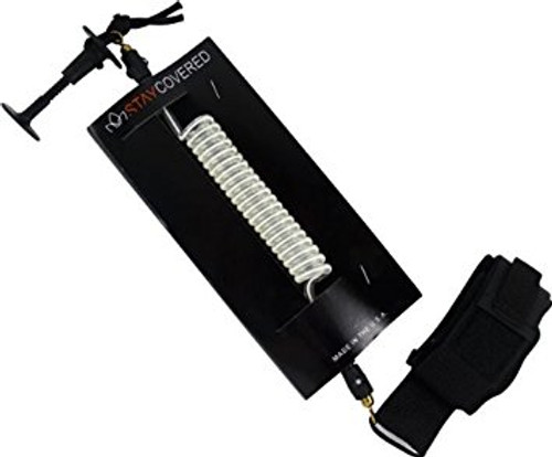 Stay Covered Basic Wrist Coil Leash White Clear OS