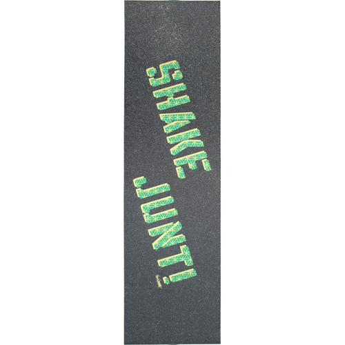 Shake Junt Logo  Grip Tape Blk Yel Grn 9x33