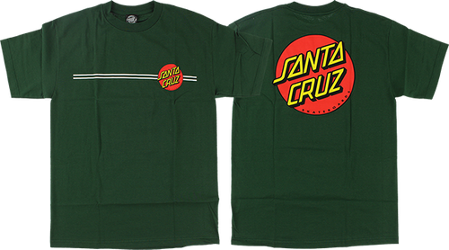 SANTA CRUZ CLASSIC DOT SS TSHIRT SMALL FOREST GREEN