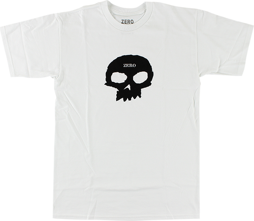 ZERO SINGLE SKULL SS TSHIRT SMALL WHT/BLK