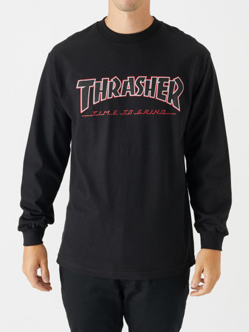 Independent x Thrasher TTG Longsleeve Tshirt Black Red White