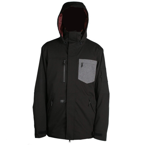 Ride Hillman Jacket Mens Black Charcoal Melange