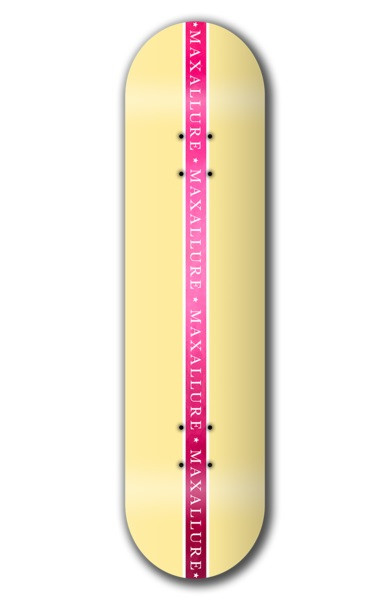 Maxallure Starting Line Skateboard Deck Yellow 8.25 w/MOB Grip