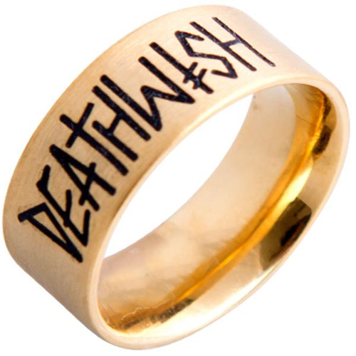 Deathwish Deathspray Ring Gold Black