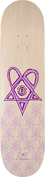 ELEMENT BAM HEARTAGRAM SKATEBOARD DECK-8.0 TYSON WHT/PUR