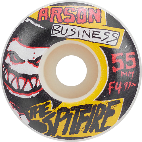 SPITFIRE F4 99a CLASSIC ARSON BUSINESS 55mm NATURAL WHEELS SET