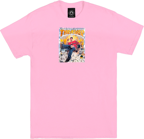 THRASHER BA SOTY COVER SS TSHIRT XLARGE PINK