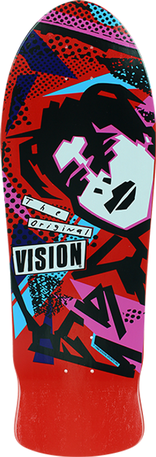 VISION ORIGINAL MG SKATE DECK-10x30 RED/PINK