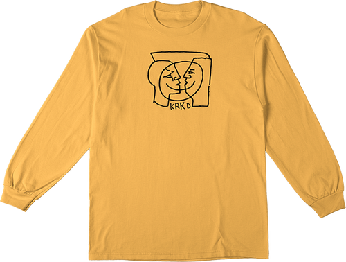 KROOKED KRKD MOONSMILE LS LARGE  GOLD/BLK