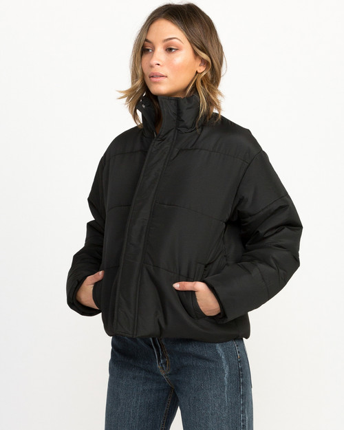 RVCA Eezeh Puffer Jacket Womens Black