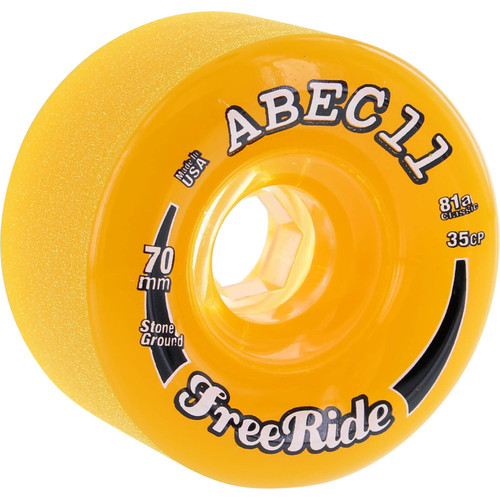 Abec 11 Classic FreeRide Wheels Set Amber 70mm/81a