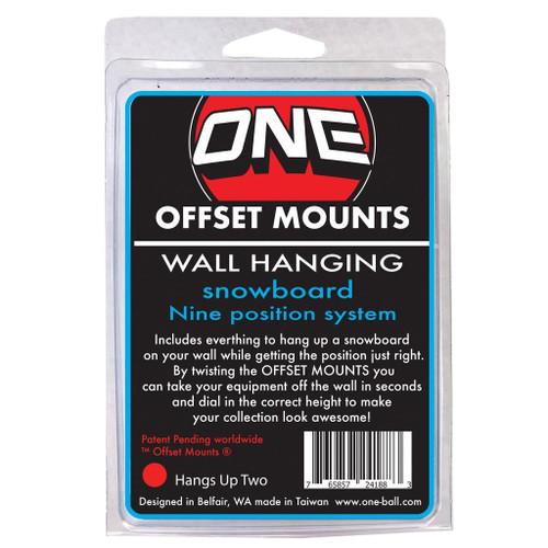 OneBall Wall Mounts (2 board kit) Black OneSize