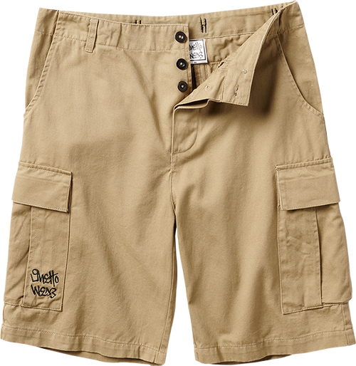 GHETTO WEAR CARGO SHORTS 36-KHAKI