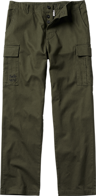 GHETTO WEAR CARGO PANTS 30-ARMY GREEN