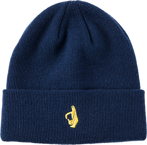 KROOKED SHMOLO EMBLEM CUFF BEANIE NAVY