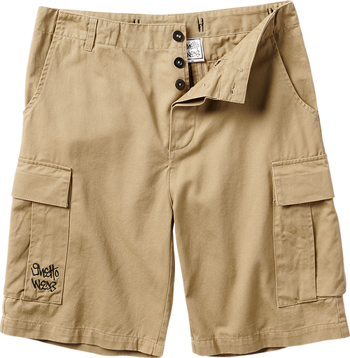 GHETTO WEAR CARGO SHORTS 32-KHAKI